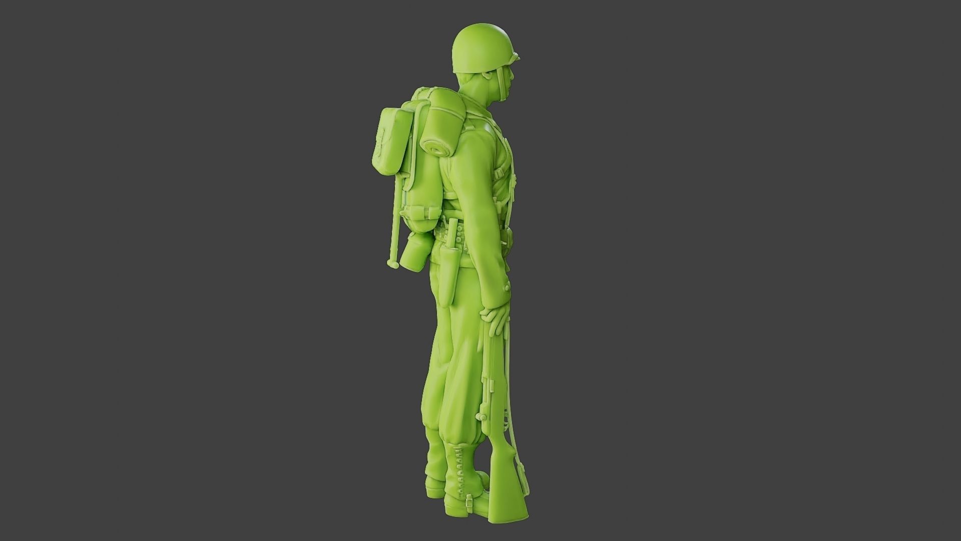 American soldier ww2 Stand A1 Free 3D print model_31