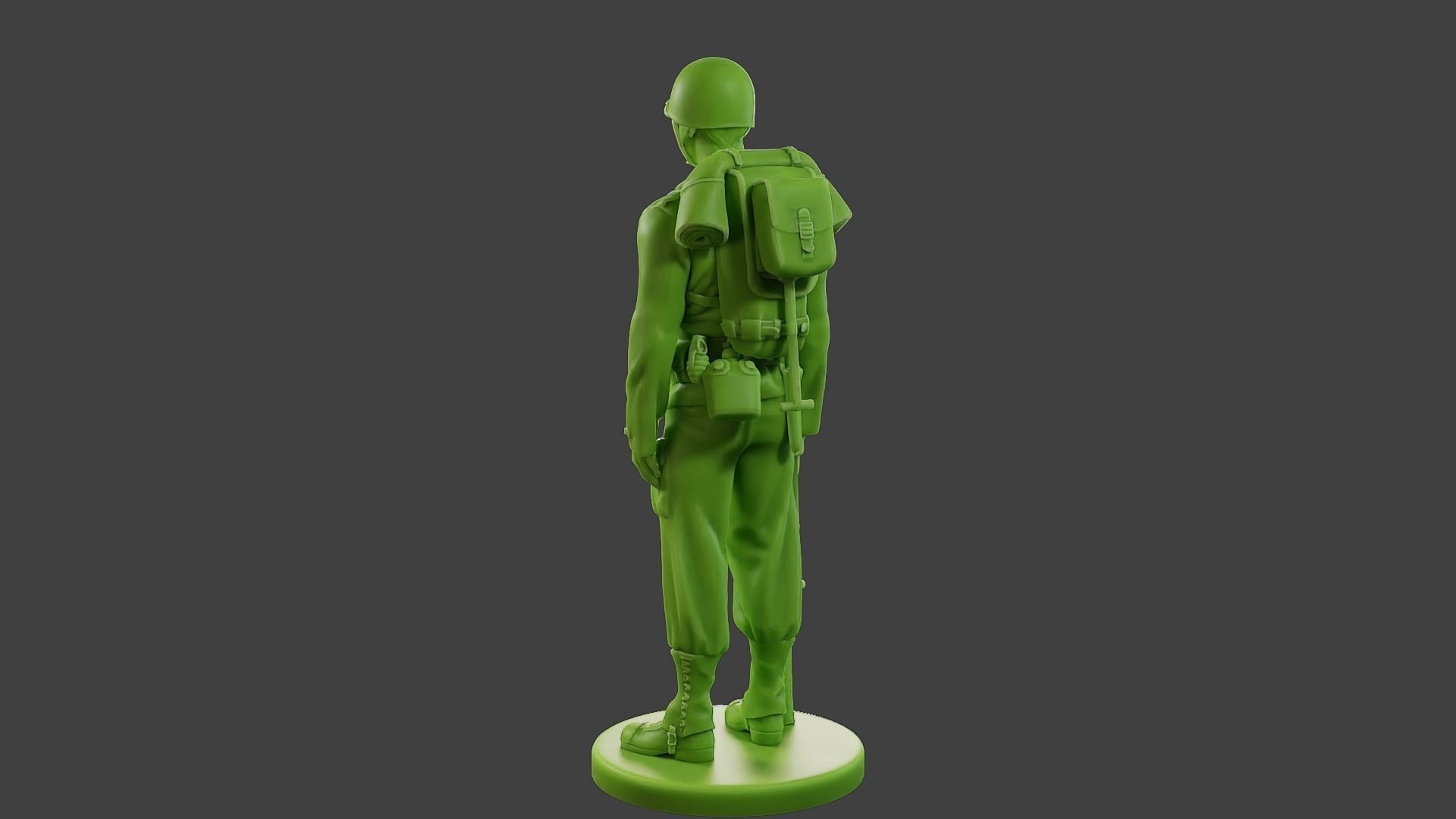 American soldier ww2 Stand A1 Free 3D print model_5