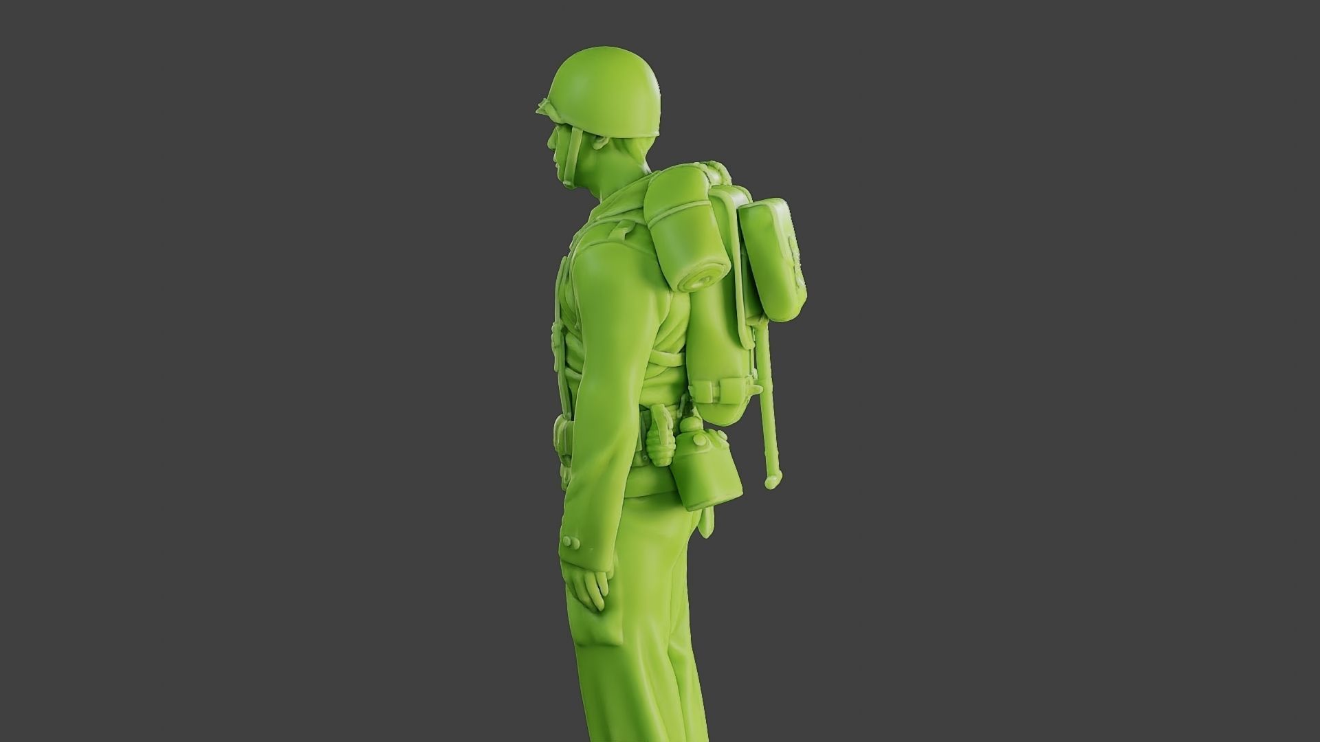 American soldier ww2 Stand A1 Free 3D print model_26