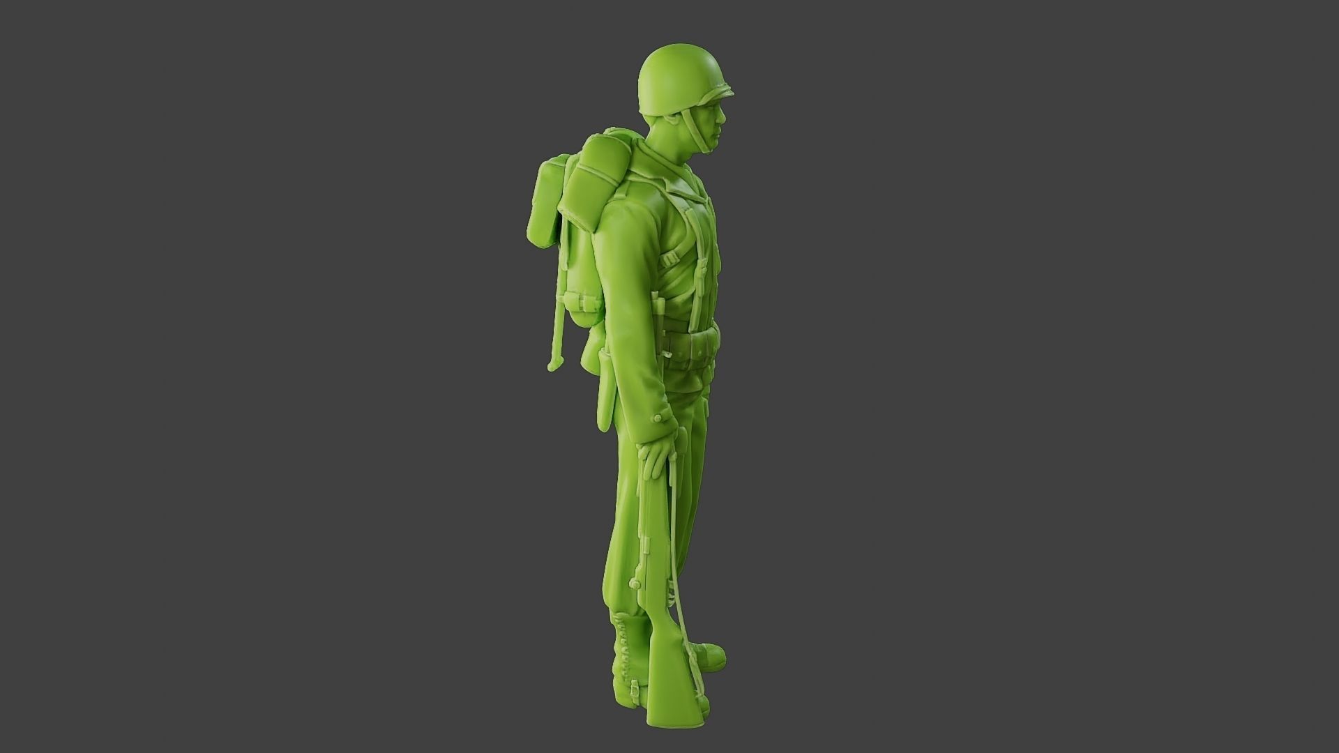 American soldier ww2 Stand A1 Free 3D print model_30