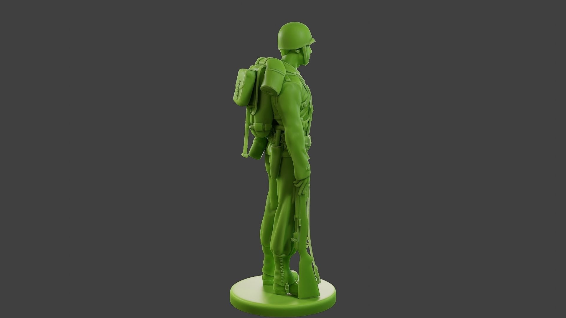 American soldier ww2 Stand A1 Free 3D print model_8