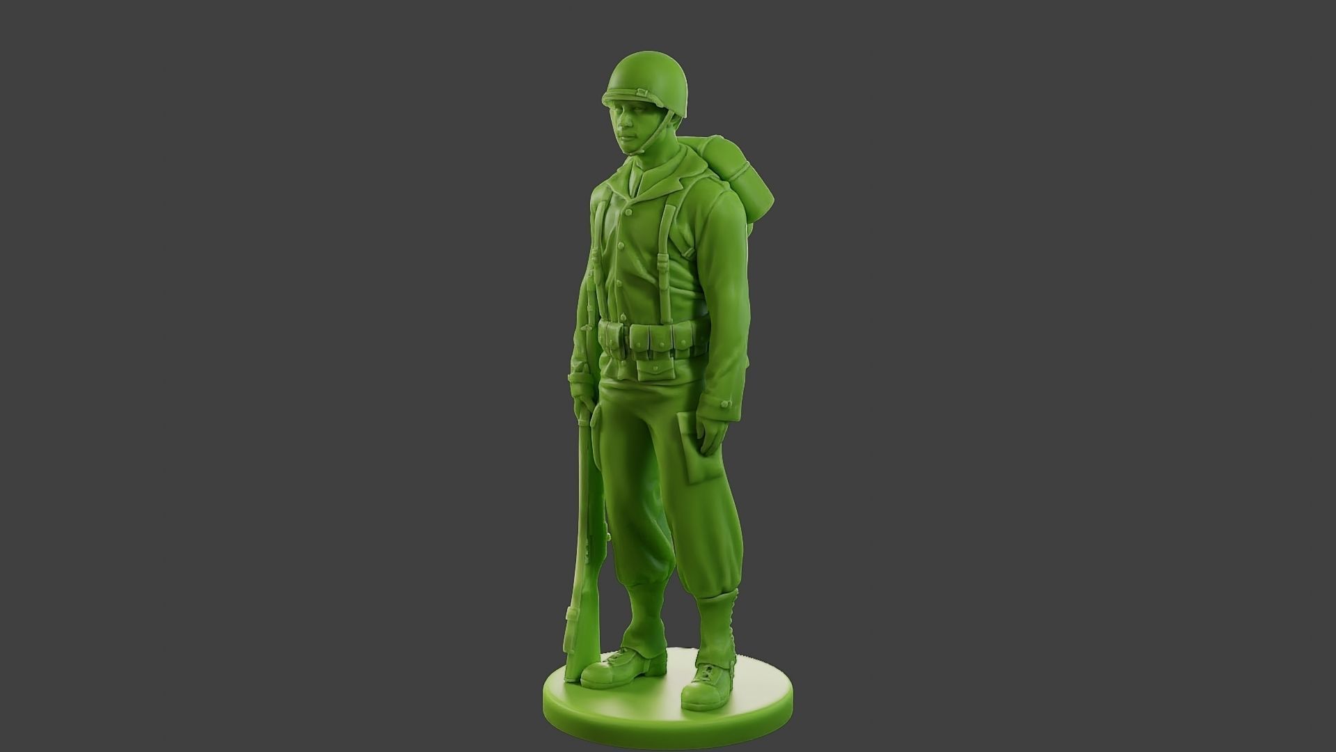 American soldier ww2 Stand A1 Free 3D print model_2