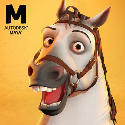 GorgeousGeorge maya horse rig 3D model