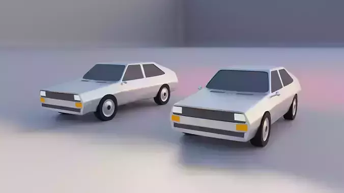 Old cartoon Rally sport car