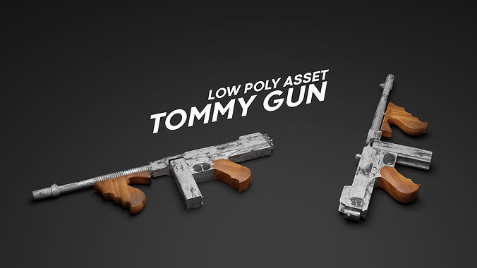 THOMPSON LOW POLY WEAPON Free low-poly 3D model