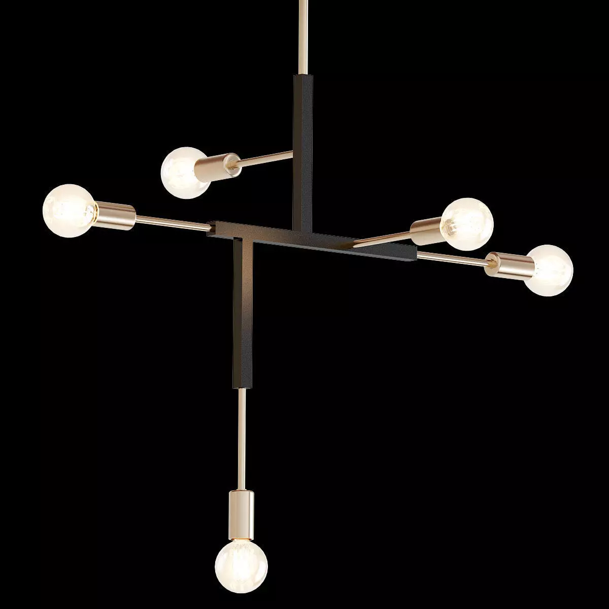 LAMBERT FILS STUDIO CLIFF SUSPENSION LAMP black 3D model_0