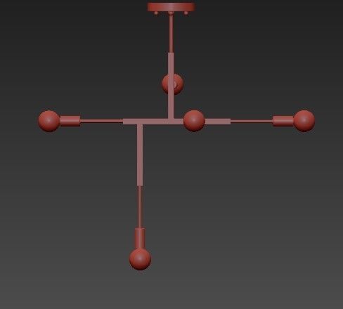 LAMBERT FILS STUDIO CLIFF SUSPENSION LAMP black 3D model_7