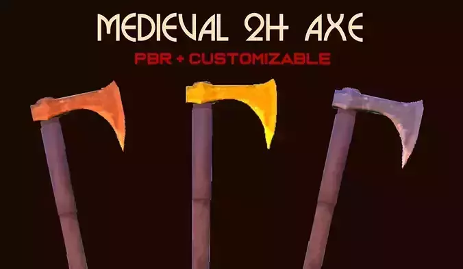 PBR Medieval 2Hand Axe