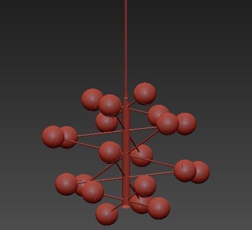 Italian Globe Cedar Moss Light 20 3D model_2