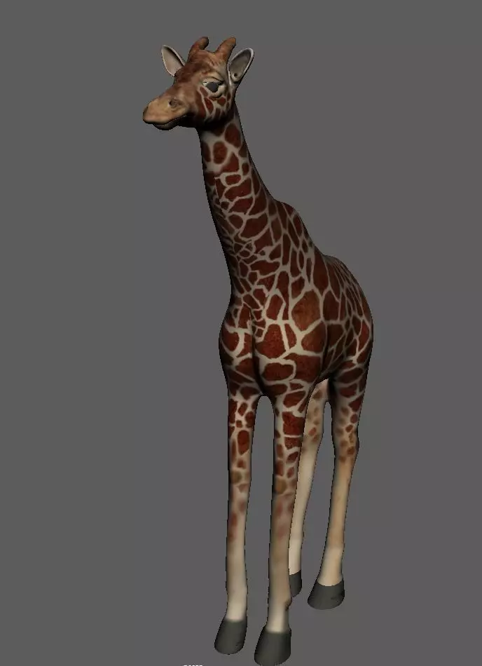 Zeraf giraffe Low-poly 3D model_0