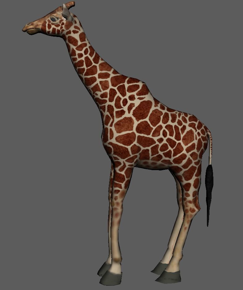 Zeraf giraffe Low-poly 3D model_1