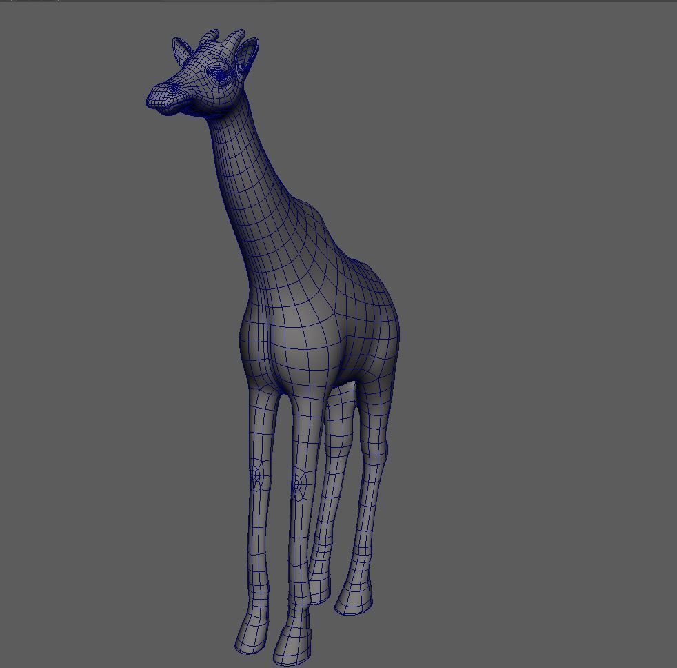Zeraf giraffe Low-poly 3D model_4