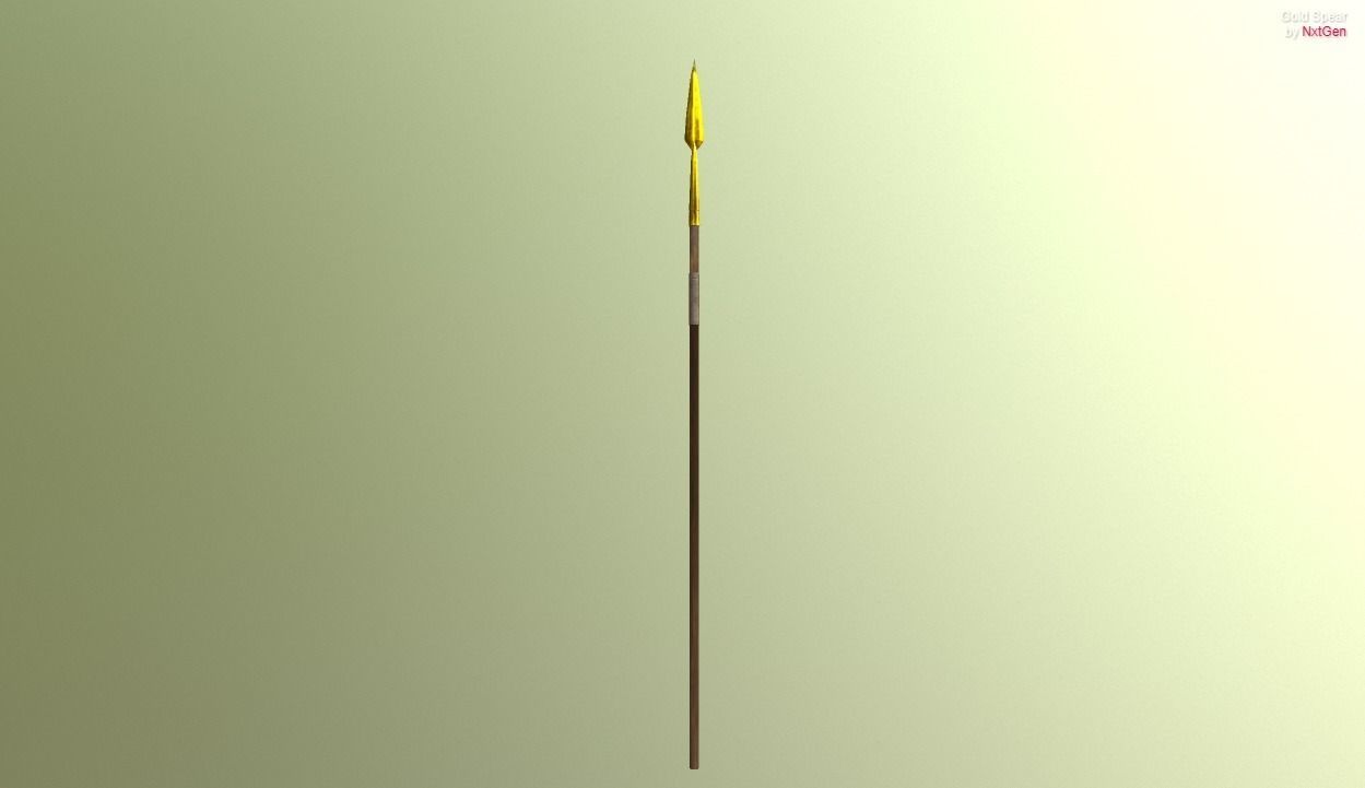 PBR Medieval Spear Low-poly 3D model_3