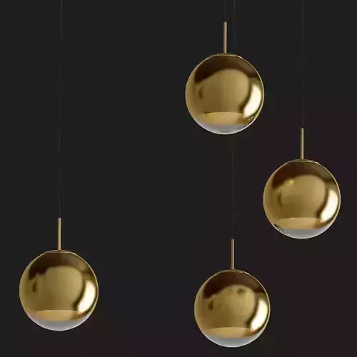 Mirror Ball Gold Pendant