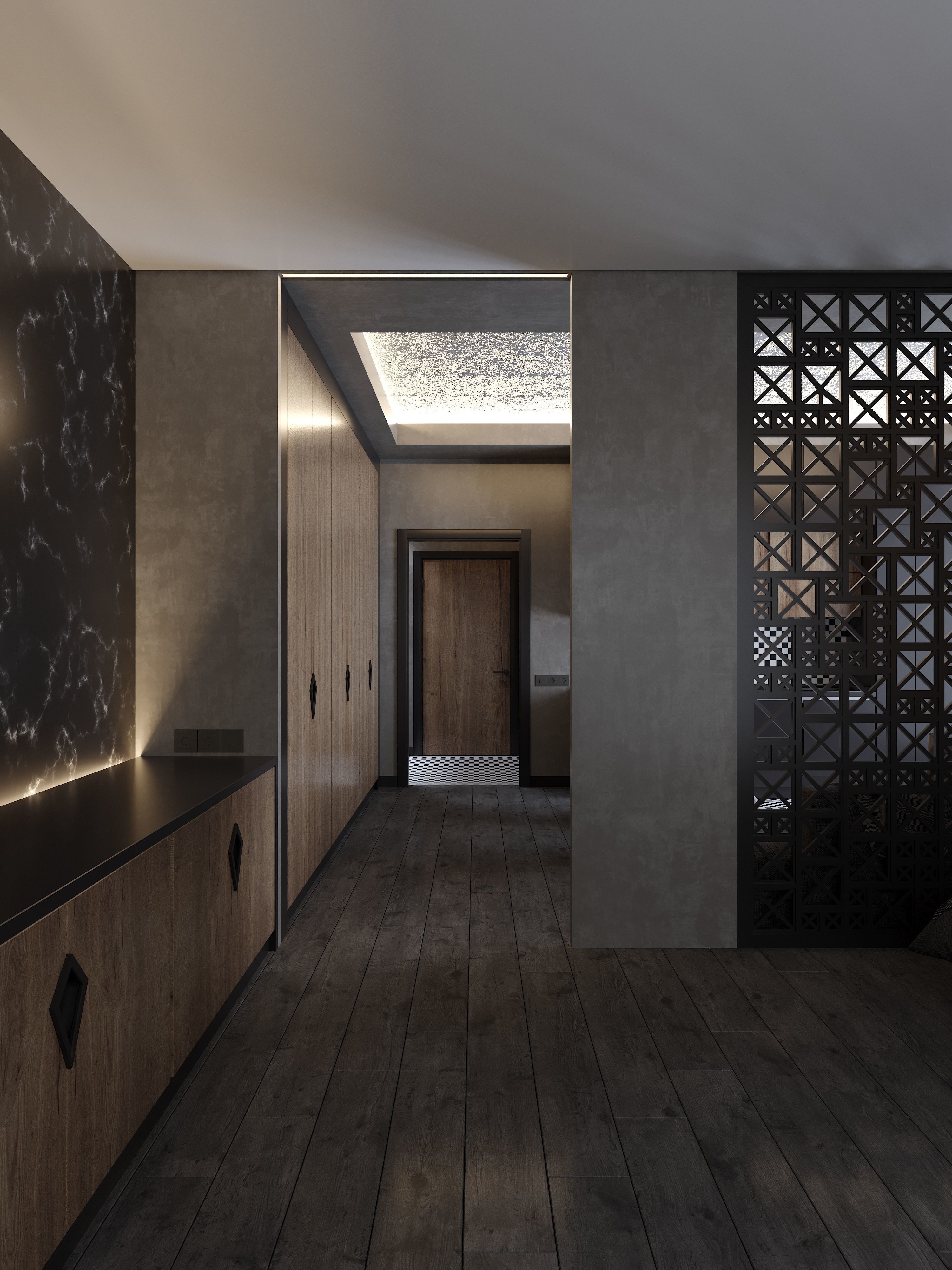 Modern Apartment for single people 3D model_7