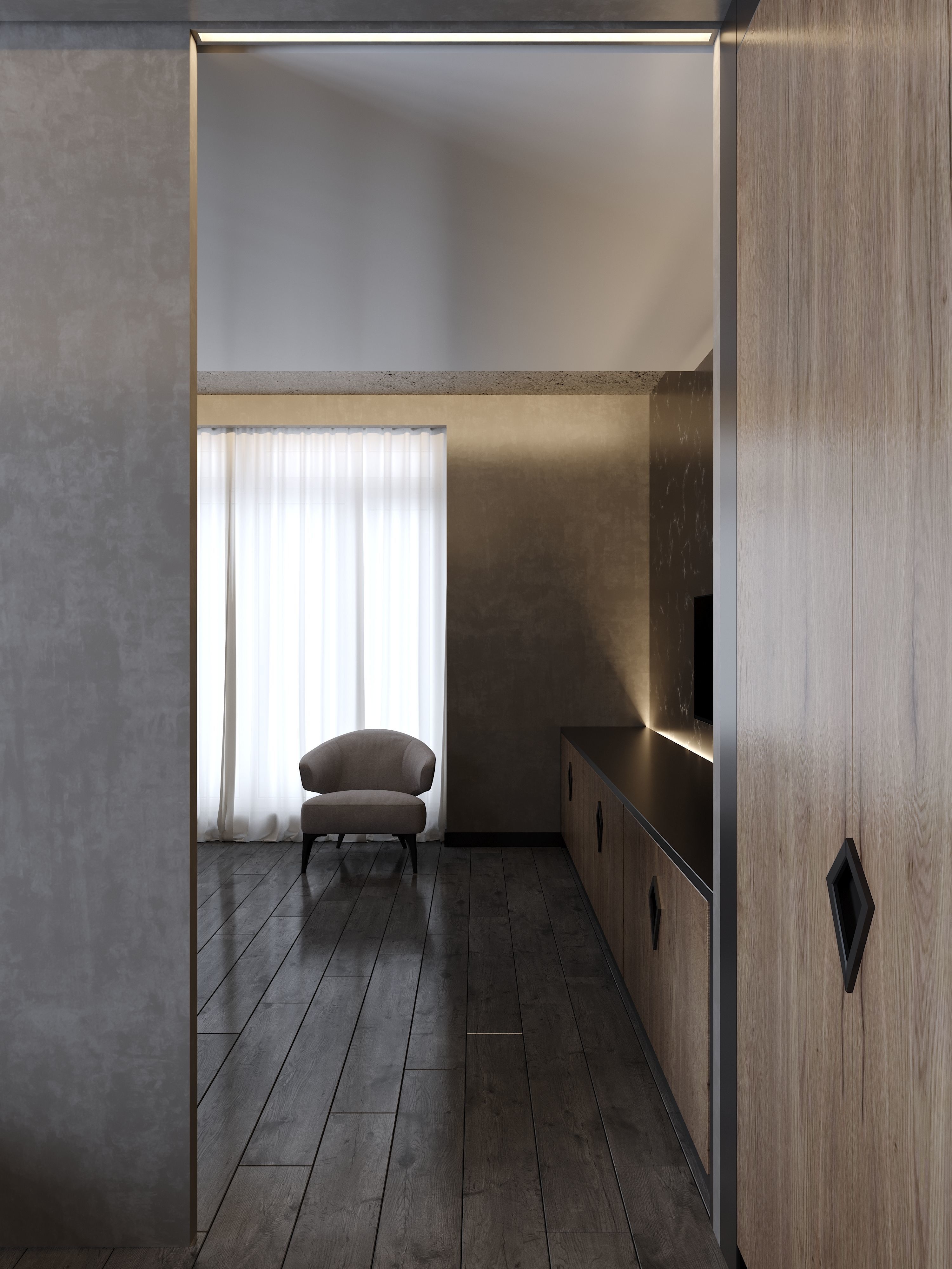 Modern Apartment for single people 3D model_4