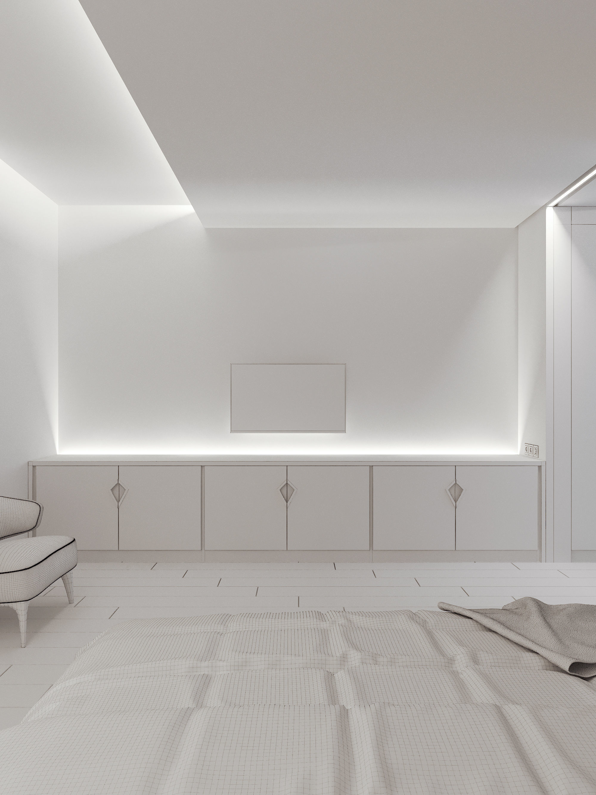 Modern Apartment for single people 3D model_19