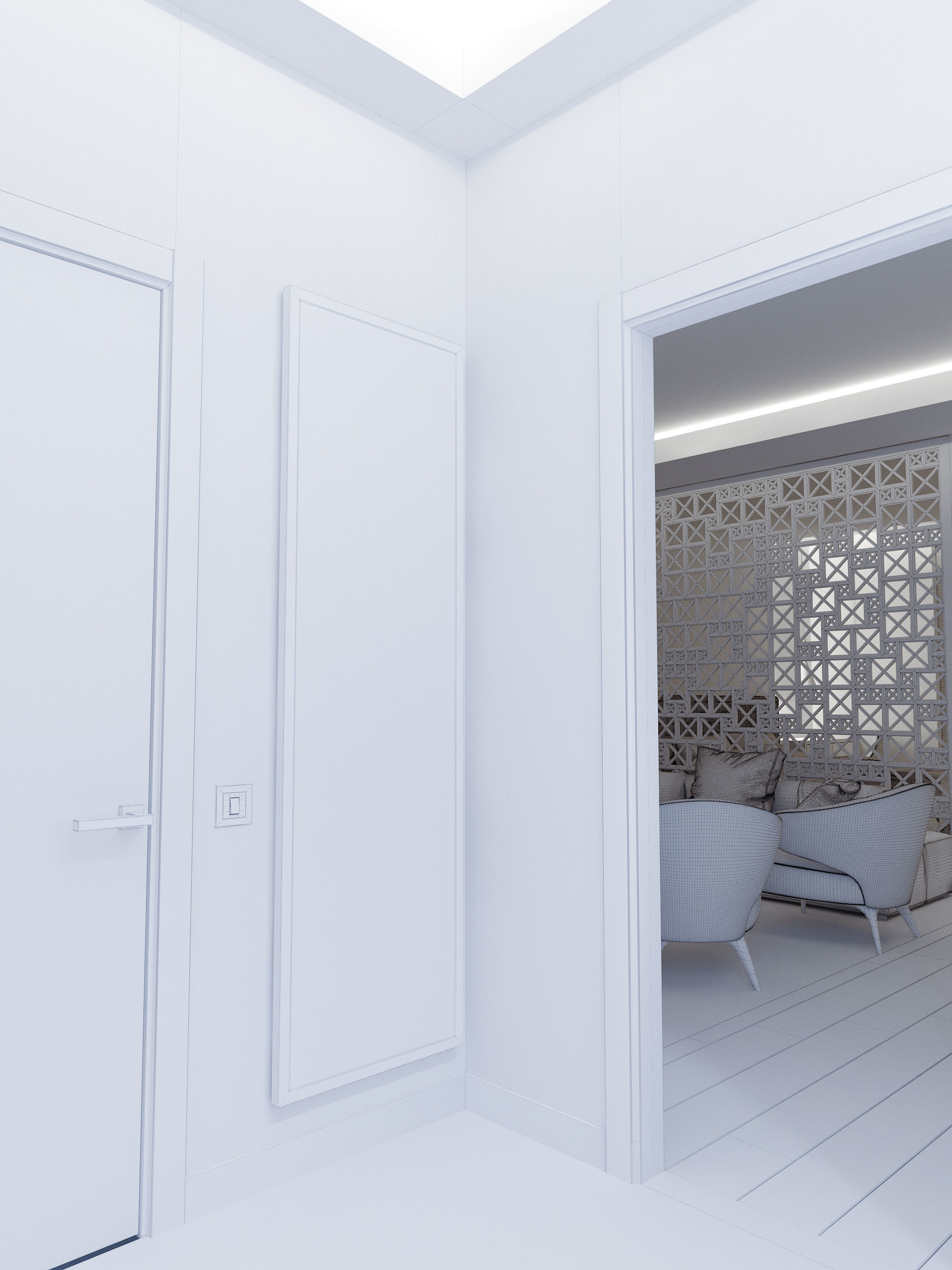 Modern Apartment for single people 3D model_24