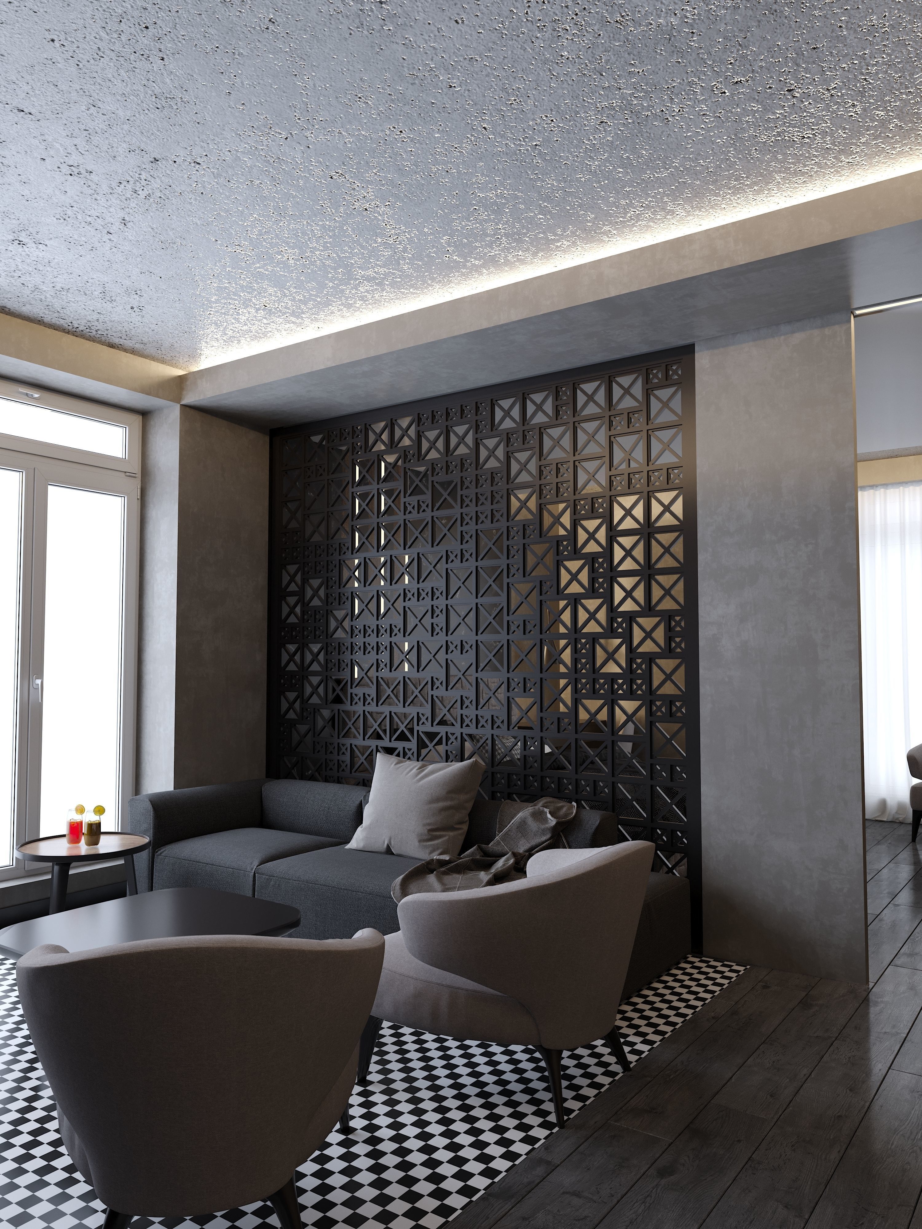 Modern Apartment for single people 3D model_10