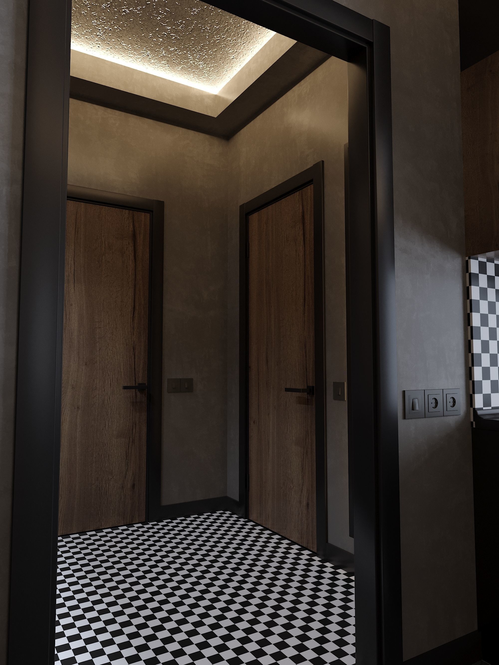 Modern Apartment for single people 3D model_16