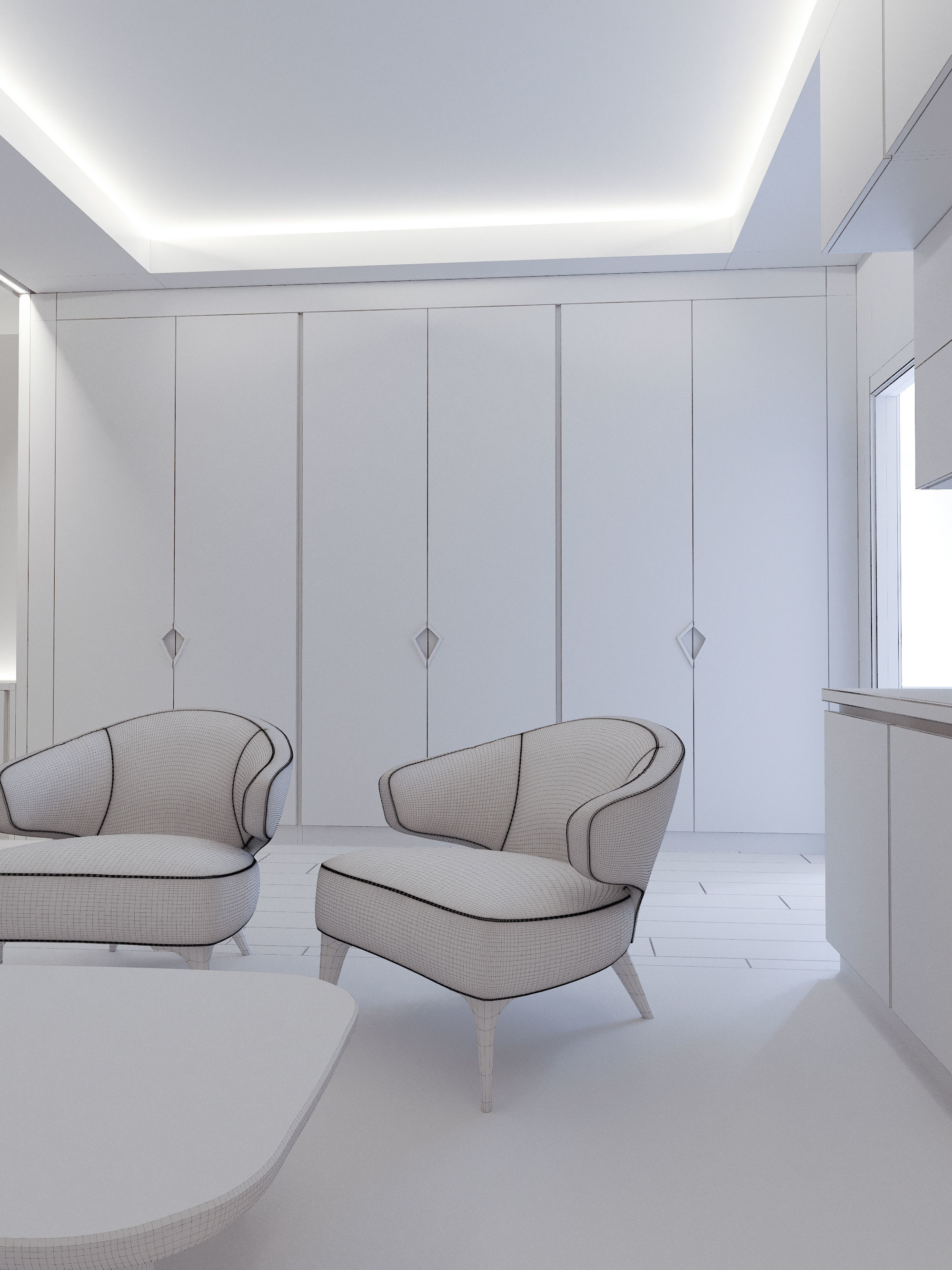 Modern Apartment for single people 3D model_21