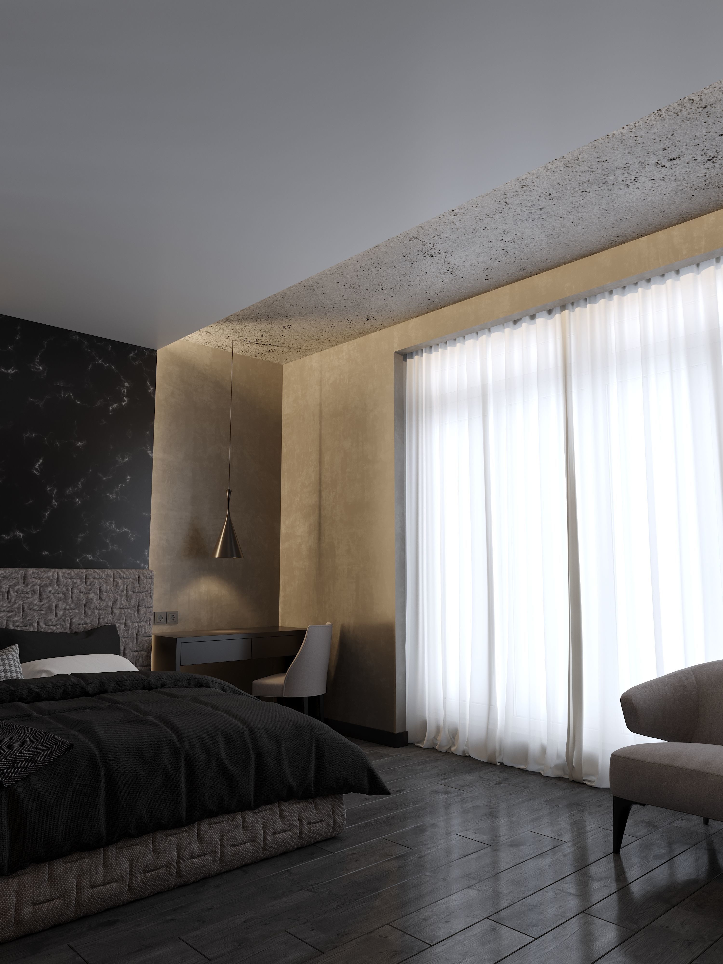 Modern Apartment for single people 3D model_5