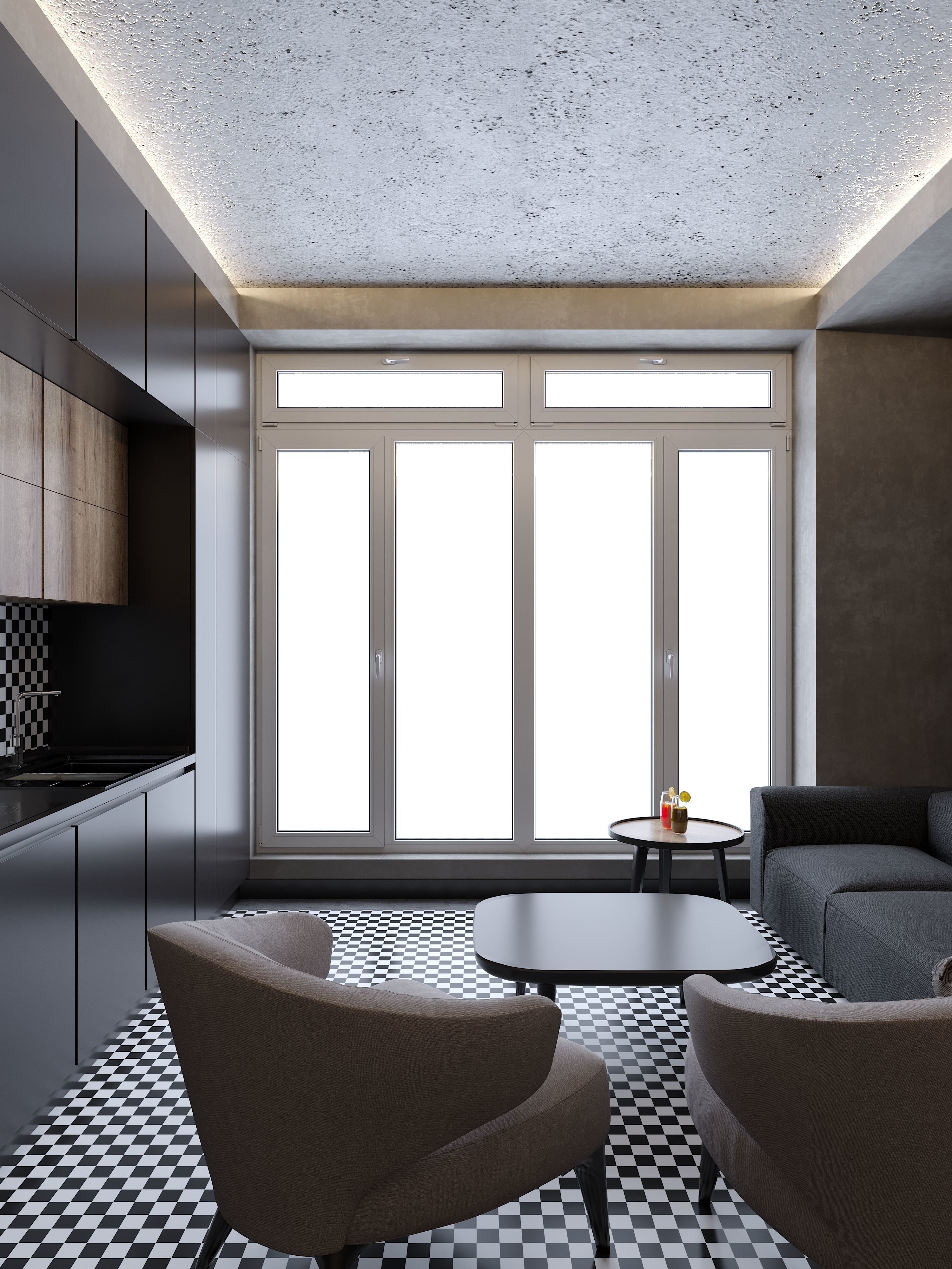 Modern Apartment for single people 3D model_9