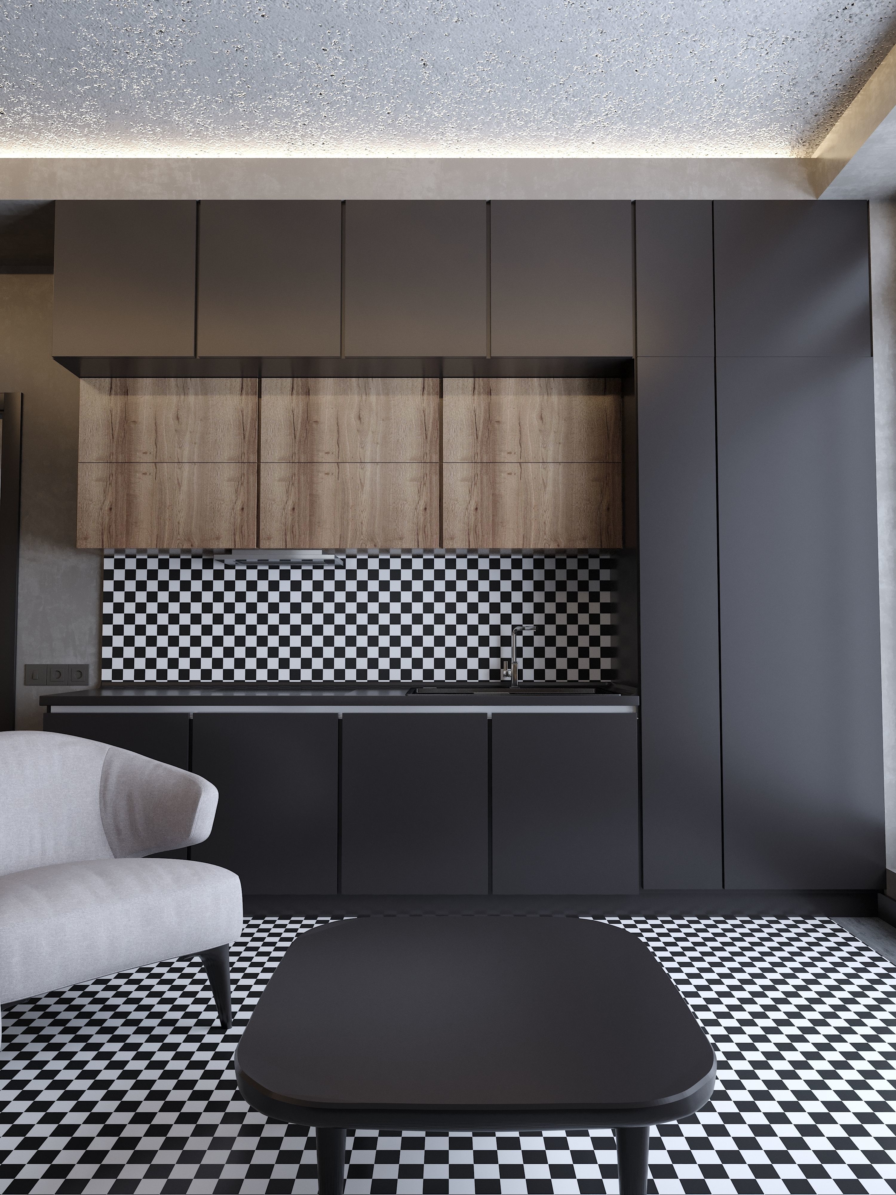 Modern Apartment for single people 3D model_13