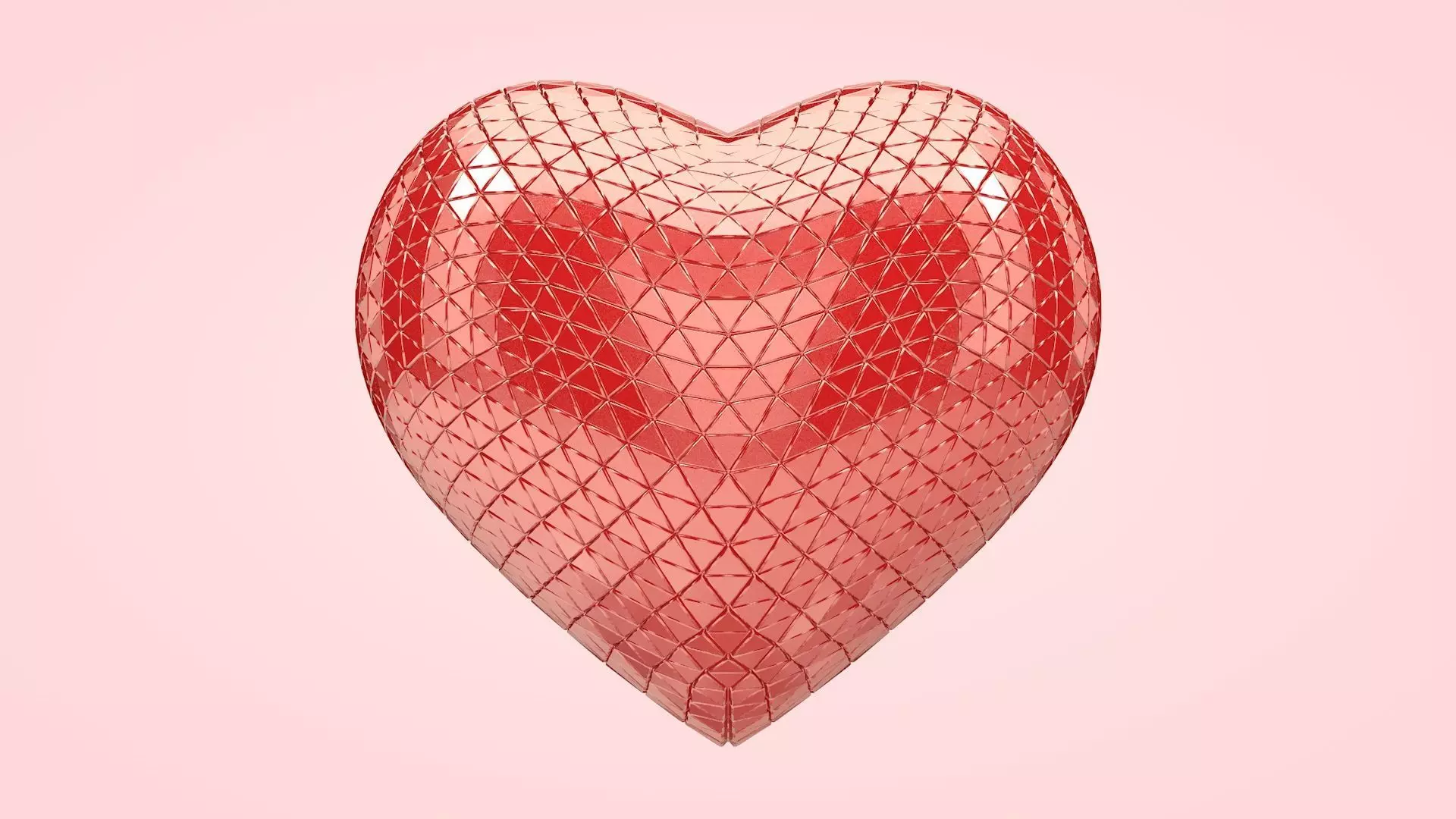 Heart Low-poly 3D model_0