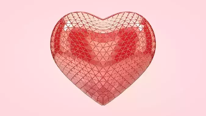 Heart Low-poly 3D model