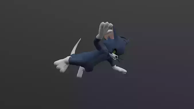 TOMC-003 Tom Cat Falling Low-poly 3D model