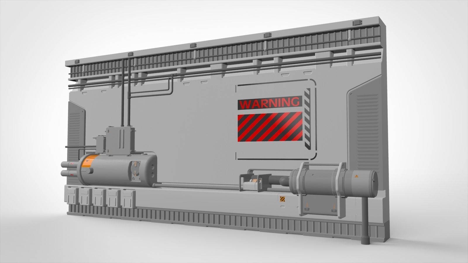 sci-fi Architecture kitbash 4 3D model_8