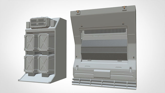 sci-fi Architecture kitbash 4 3D model 5