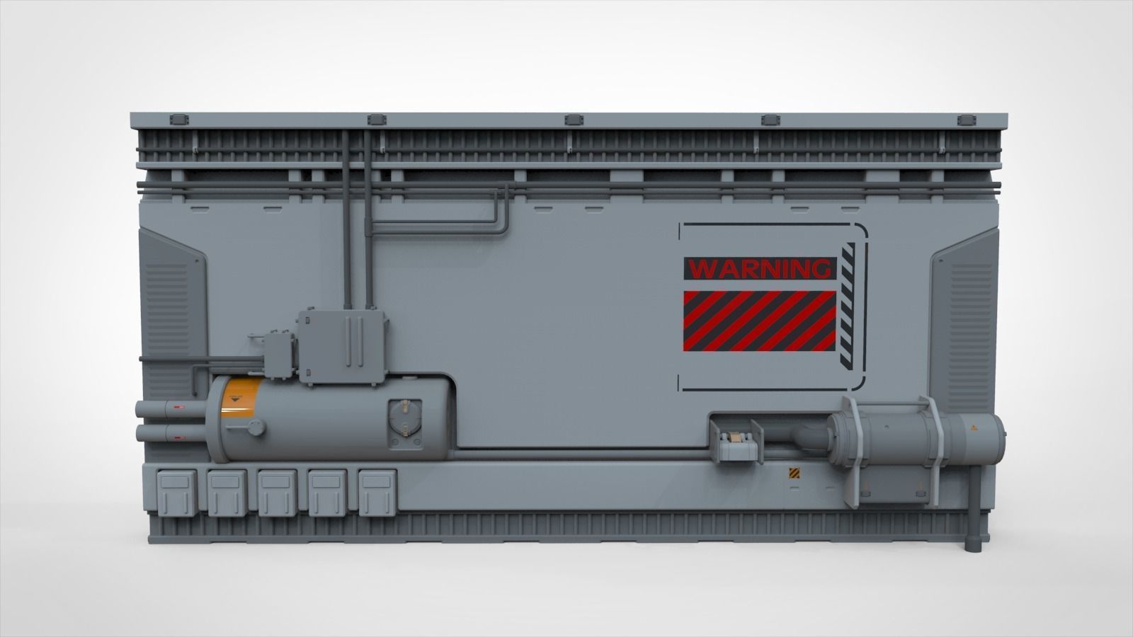 sci-fi Architecture kitbash 4 3D model_7