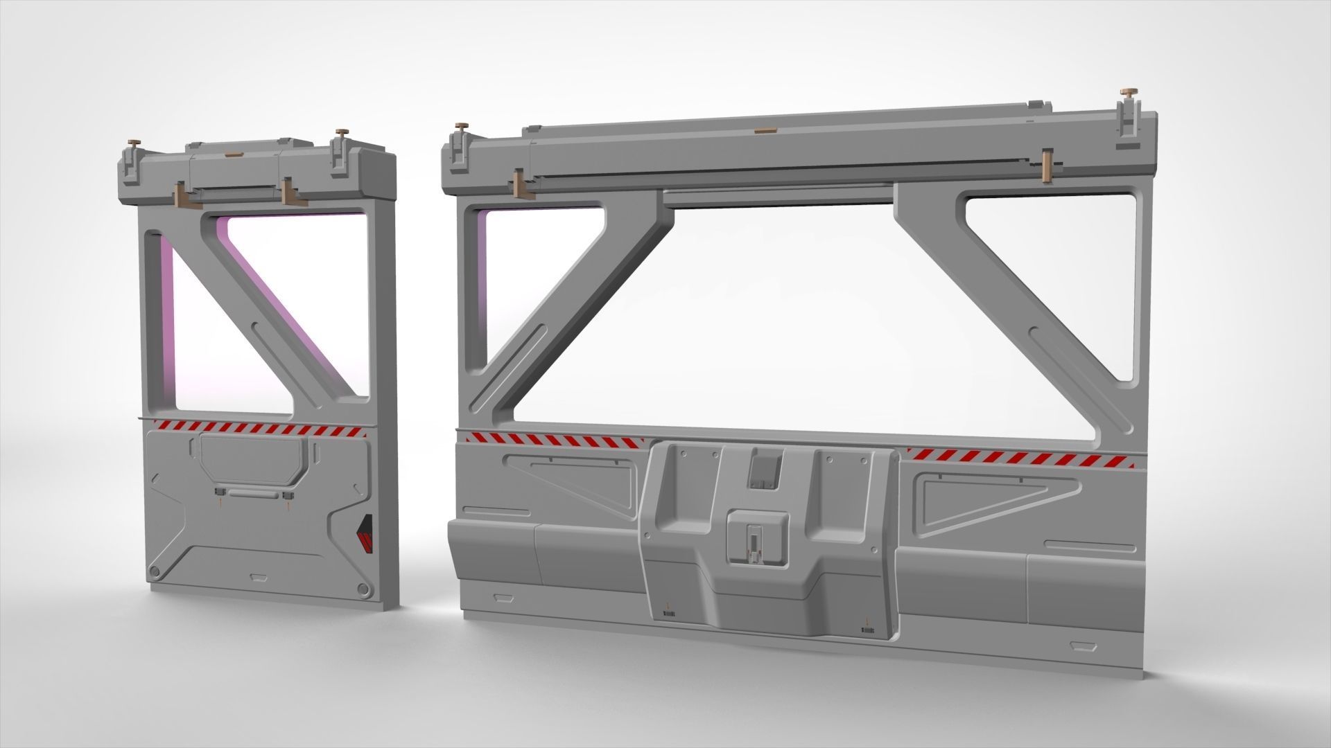 sci-fi Architecture kitbash 4 3D model_13