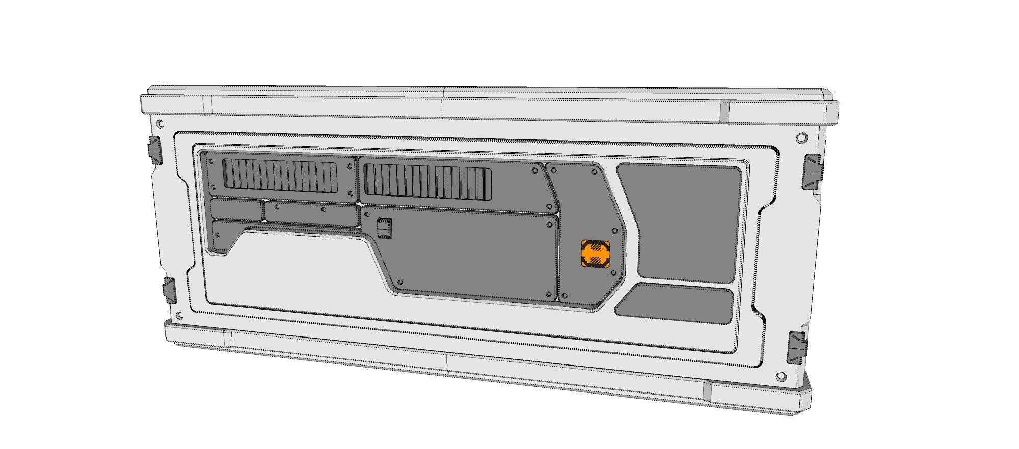 sci-fi Architecture kitbash 4 3D model_29