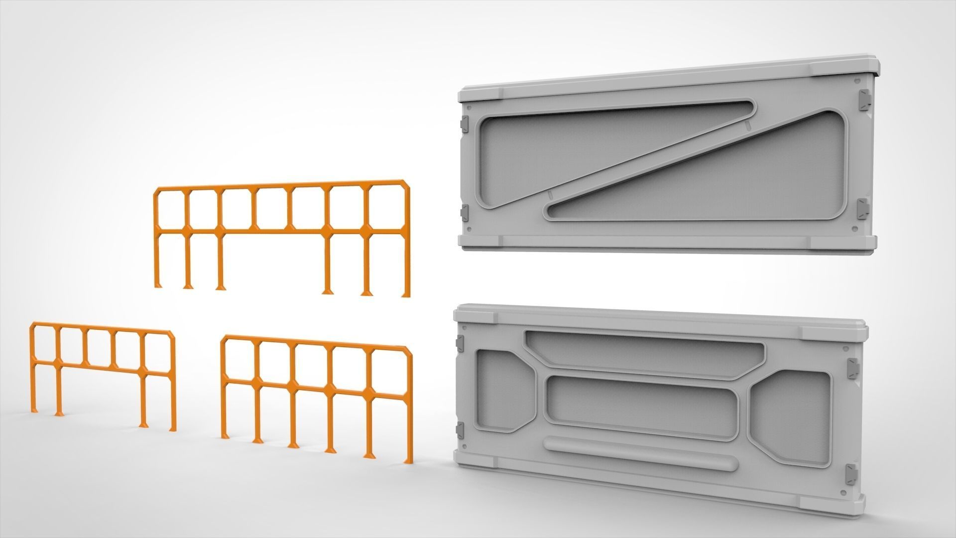 sci-fi Architecture kitbash 4 3D model_20