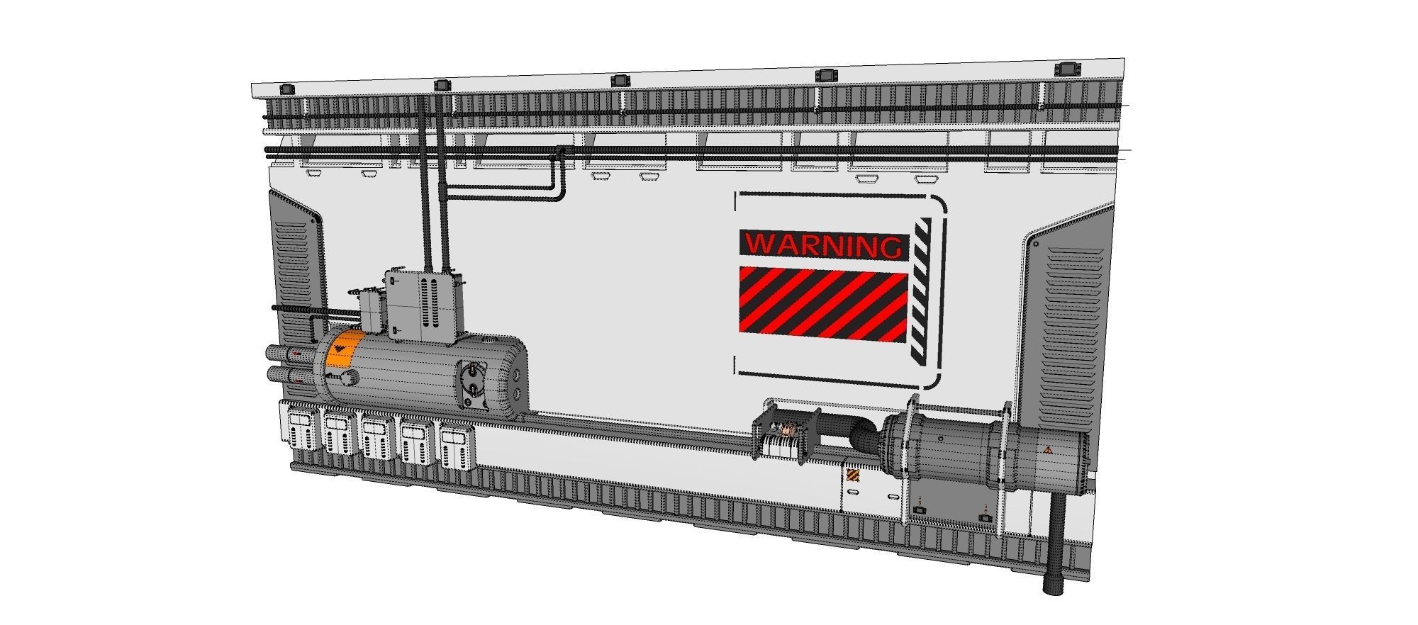 sci-fi Architecture kitbash 4 3D model_23