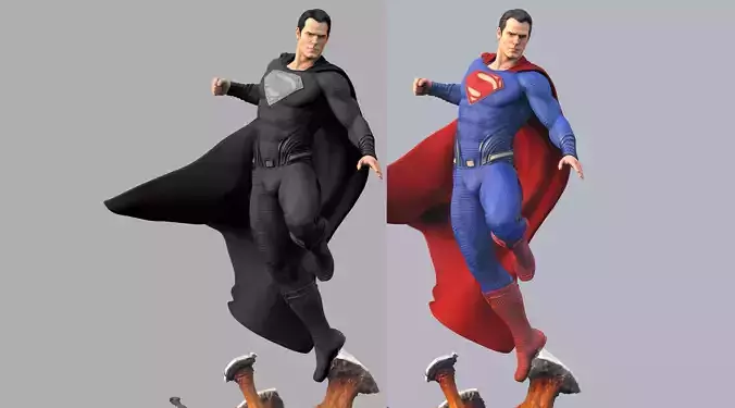 Superman stl printable statue 3D print model