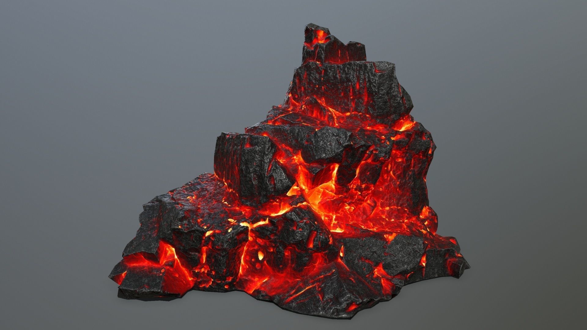 lava rocks Low-poly 3D model_18