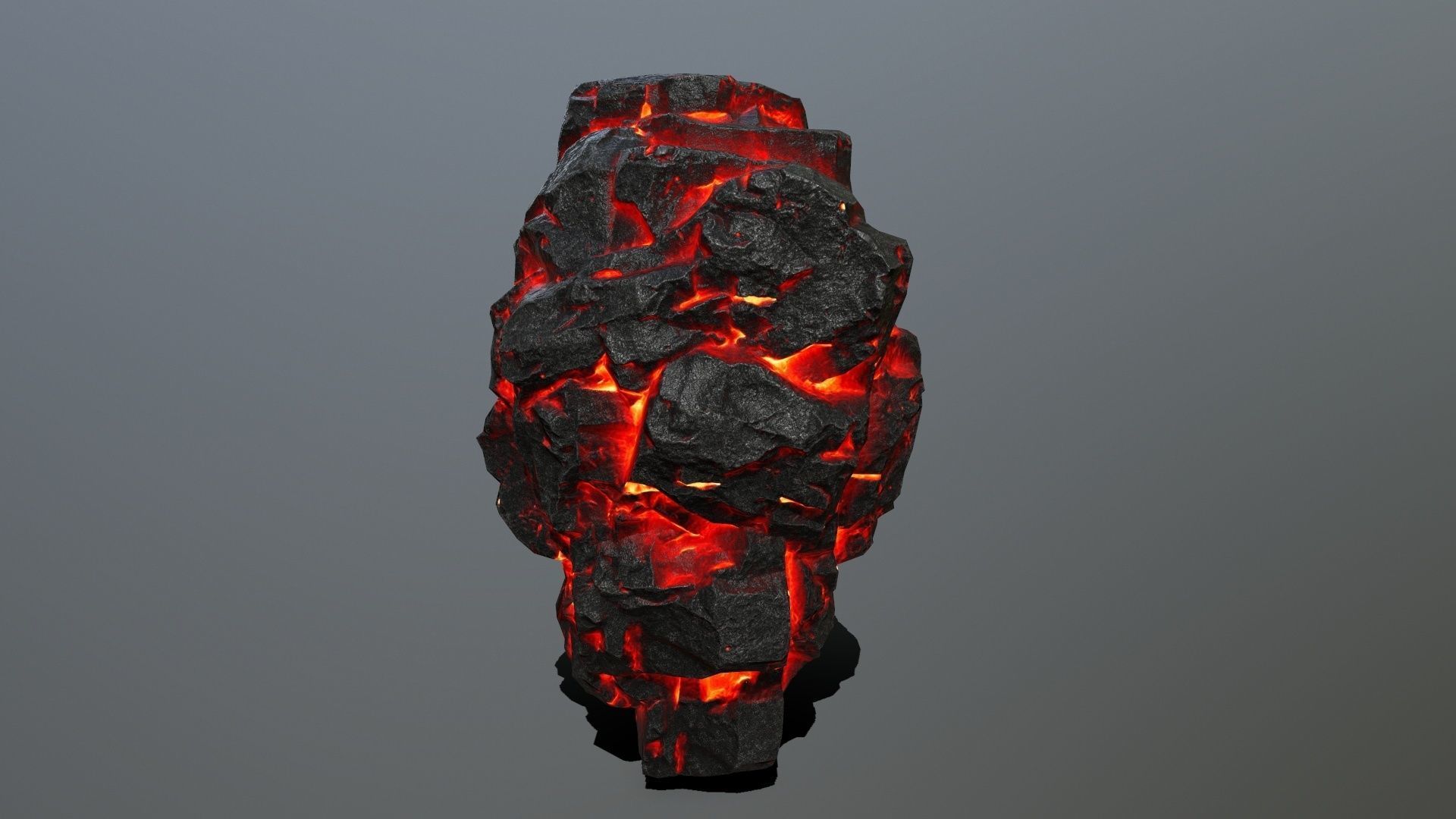 lava rocks Low-poly 3D model_2
