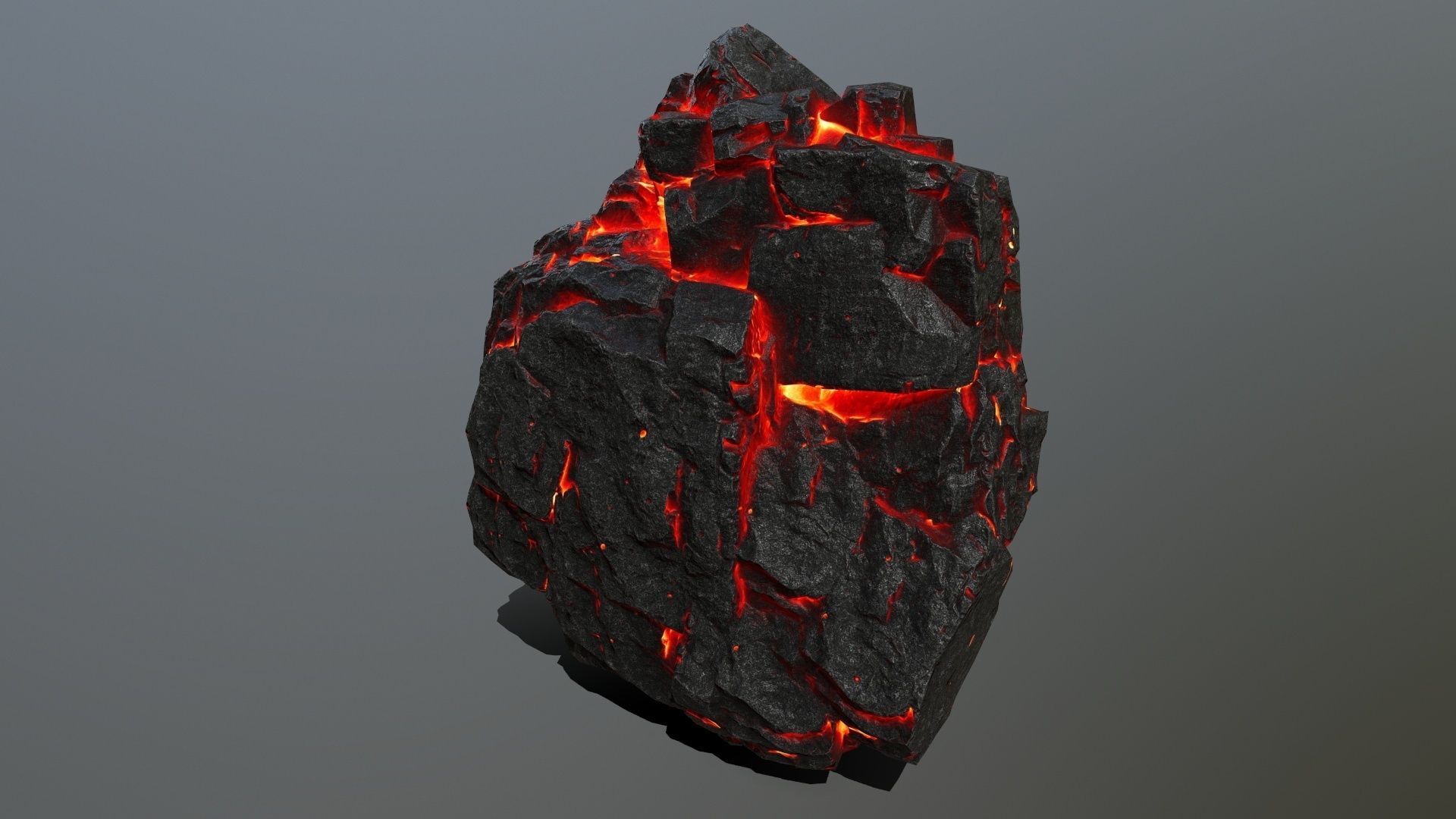 lava rocks Low-poly 3D model_14