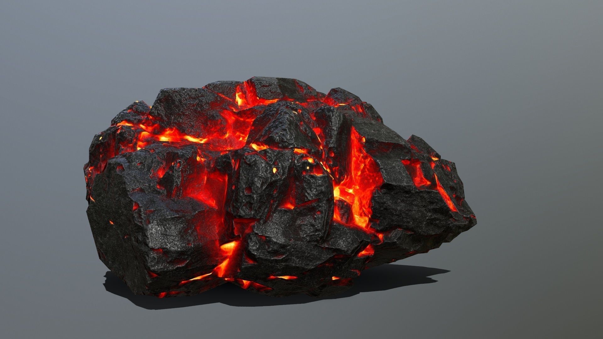 lava rocks Low-poly 3D model_9