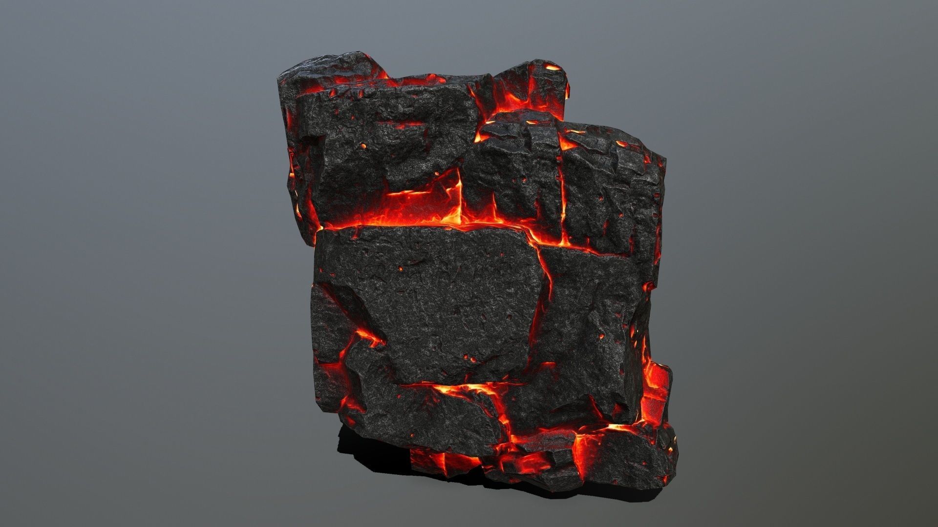 lava rocks Low-poly 3D model_22
