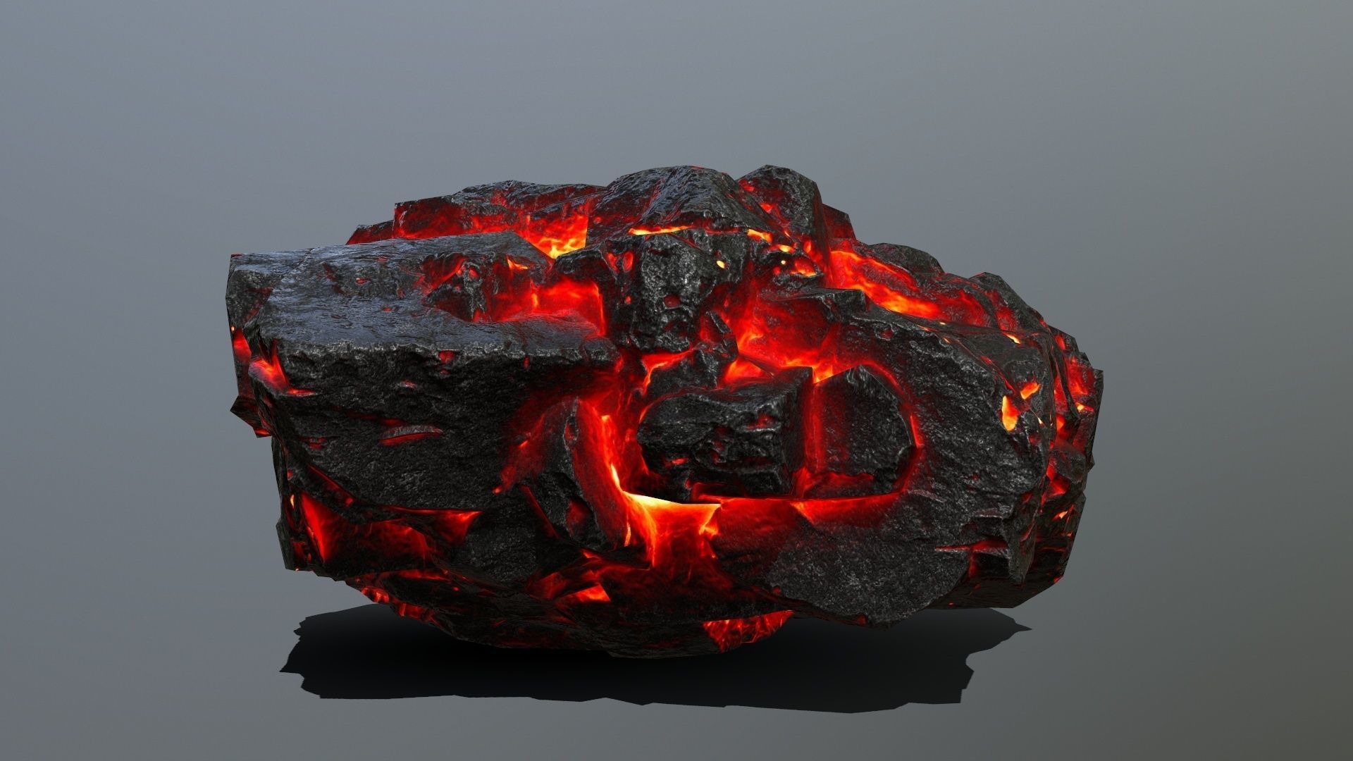lava rocks Low-poly 3D model_10