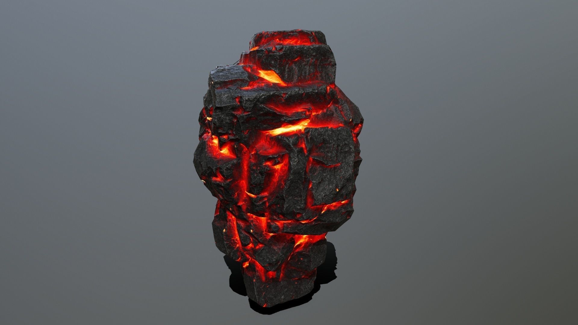 lava rocks Low-poly 3D model_4