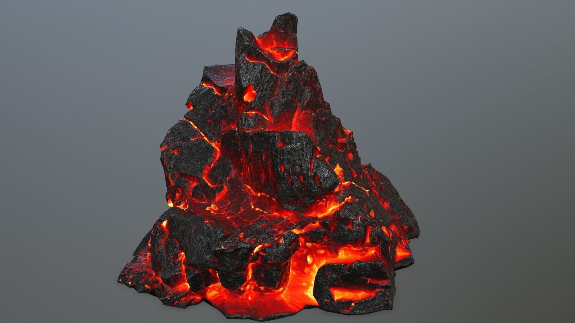lava rocks Low-poly 3D model_20