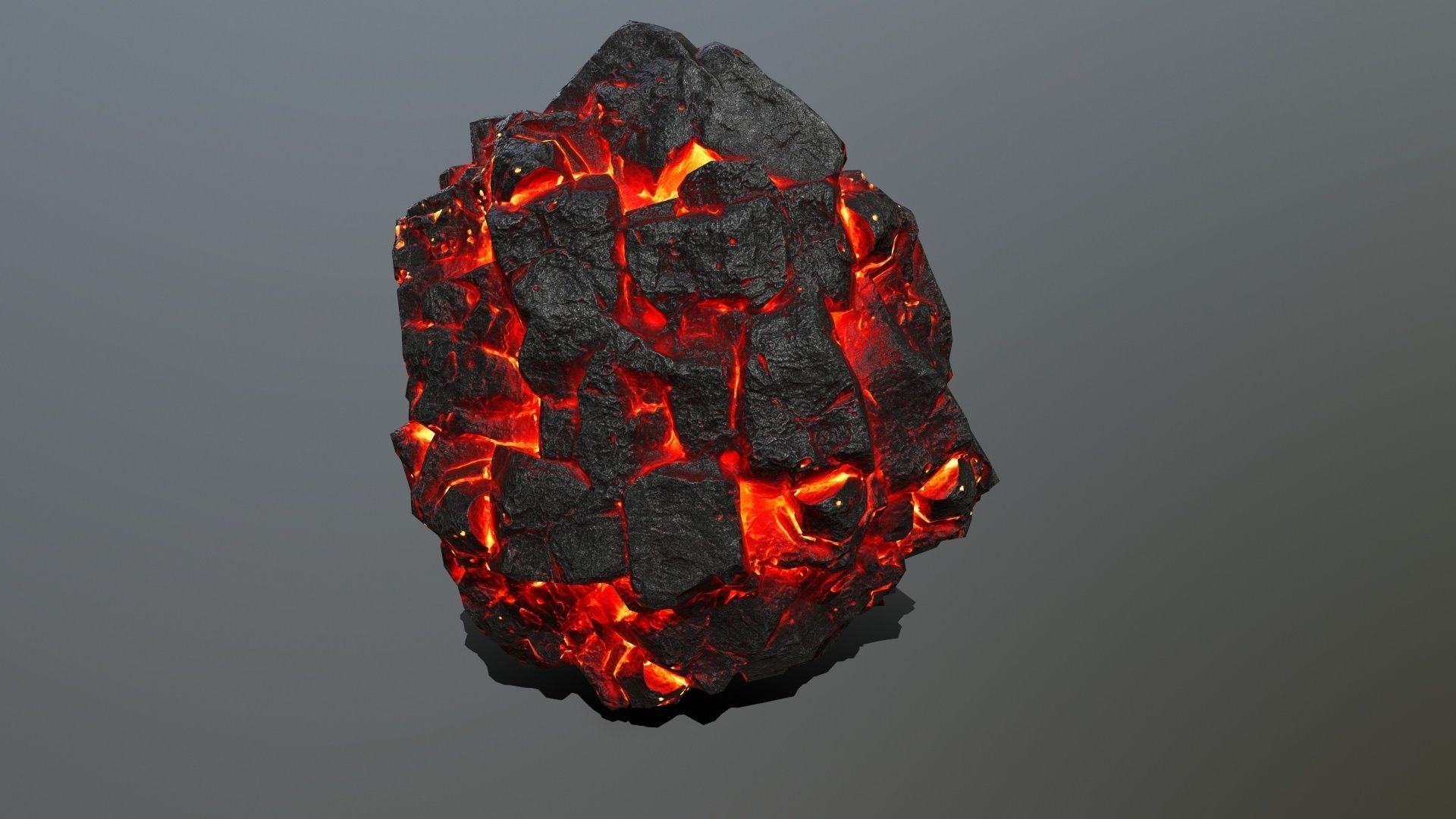 lava rocks Low-poly 3D model_15