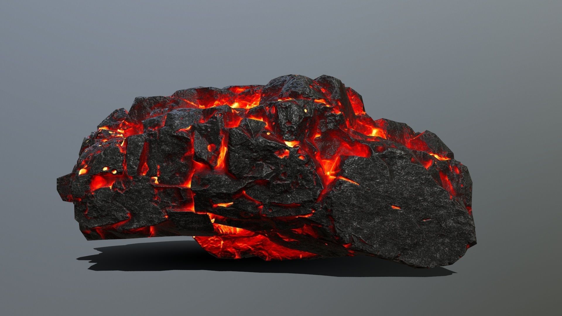 lava rocks Low-poly 3D model_16