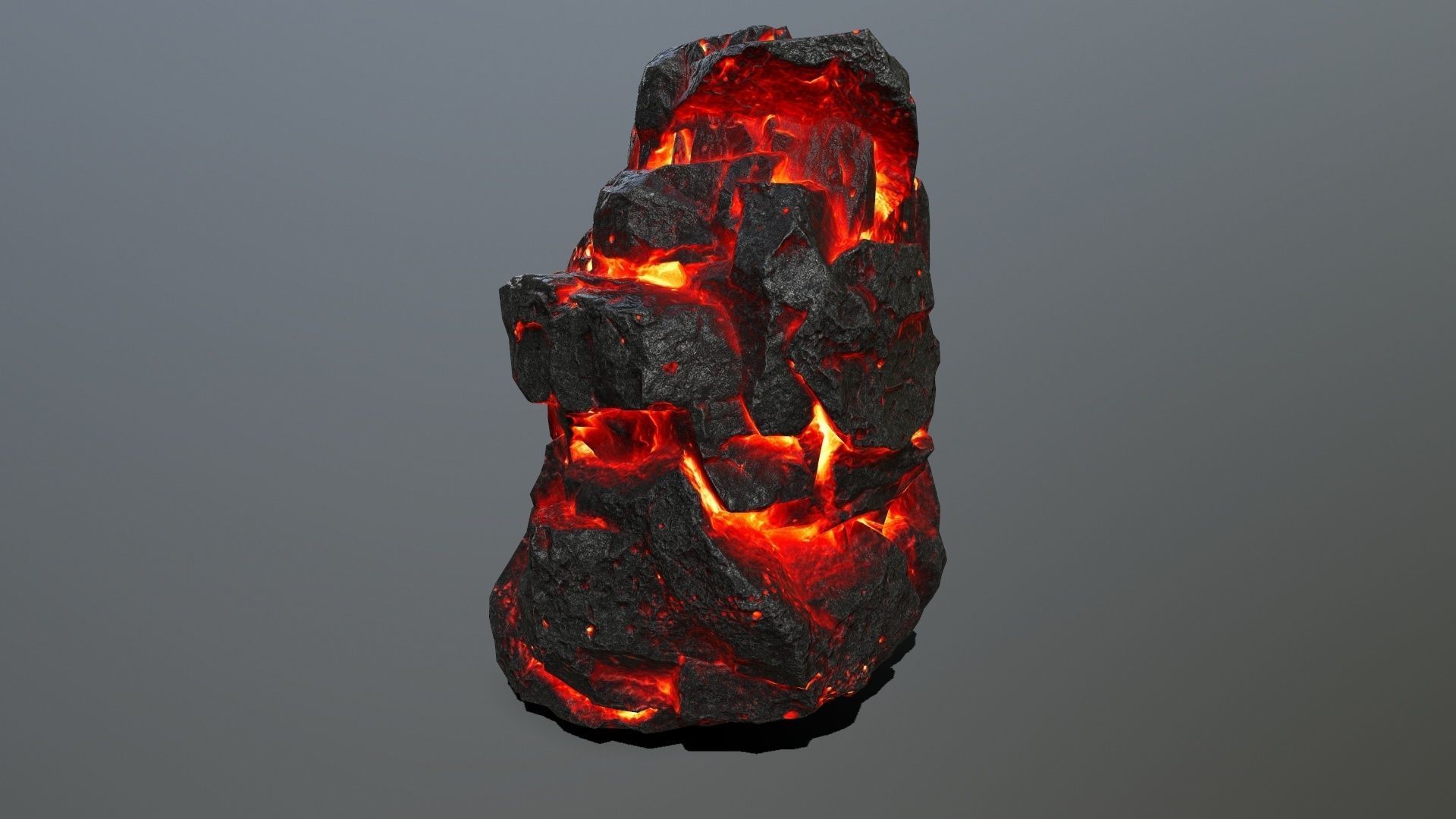 lava rocks Low-poly 3D model_6